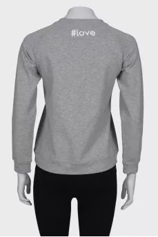 Sweatshirt with heart print