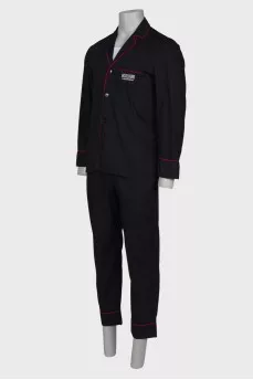 Men's black pajama suit