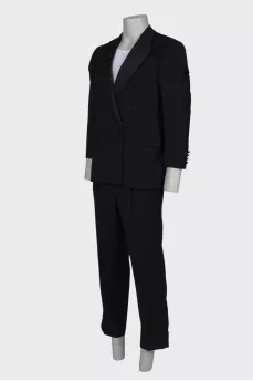 Men's double-breasted wool suit