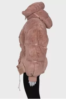 Combined insulated pink jacket