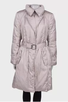 White down jacket on the belt