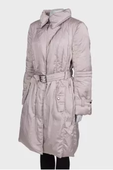 White down jacket on the belt