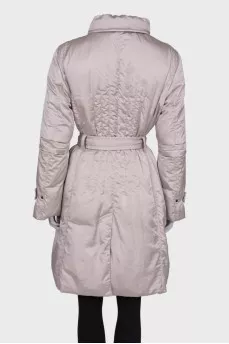 White down jacket on the belt
