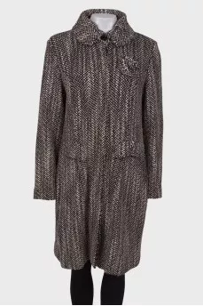 Knitted combination coat