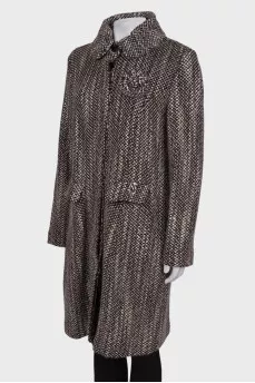 Knitted combination coat