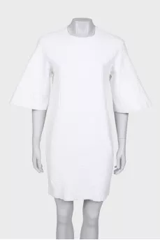 White dress with animal print