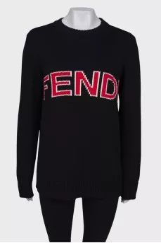 Black pullover with logo