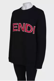 Black pullover with logo