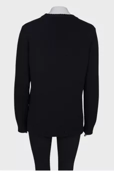 Black pullover with logo