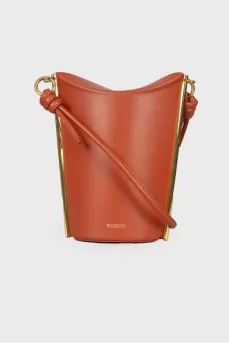 Bucket bag with gold-tone hardware