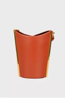 Bucket bag with gold-tone hardware