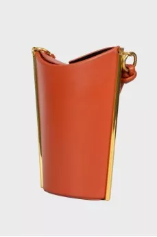 Bucket bag with gold-tone hardware