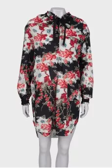Floral print dress with tag