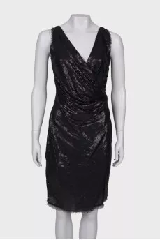 Dress with wrap sequins
