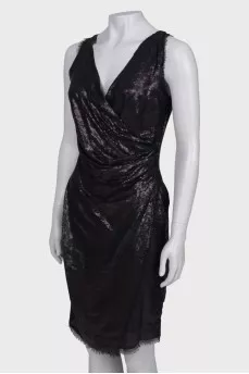 Dress with wrap sequins