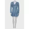 Denim suit jacket and skirt