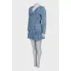 Denim suit jacket and skirt