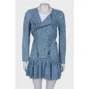 Denim suit jacket and skirt