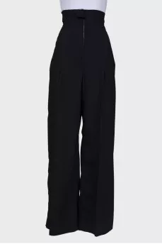 Black palazzo trousers with tag