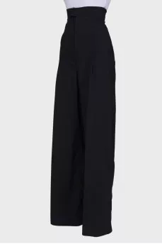 Black palazzo trousers with tag