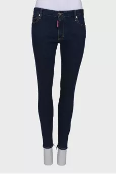 Navy blue straight fit jeans