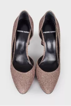 Shoes with glitter