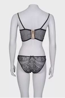 Lace underwear with beads, with a tag