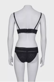Black set of underwear, with tag