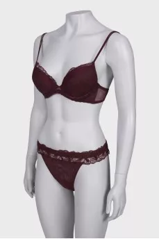 Lace purple underwear, with tag