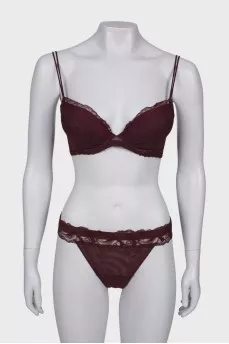 Lace purple underwear, with tag
