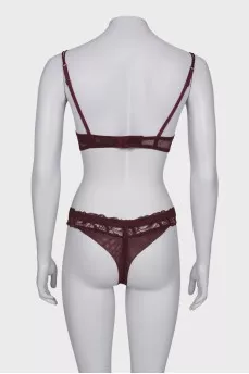 Lace purple underwear, with tag