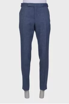 Men's linen and wool trousers