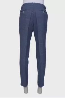 Men's linen and wool trousers