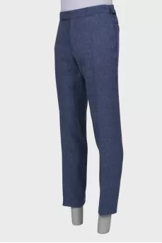 Men's linen and wool trousers