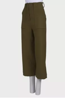Green palazzo trousers