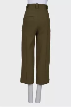 Green palazzo trousers