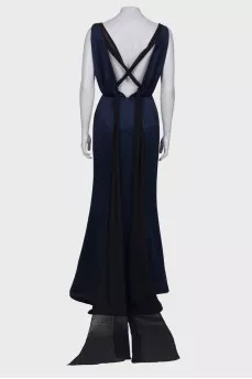 Navy blue maxi dress