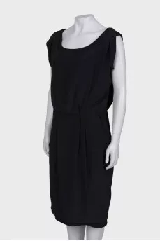 Black wool sheath dress