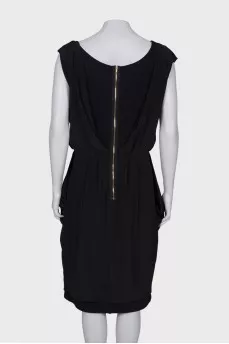 Black wool sheath dress