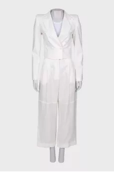 Linen white suit