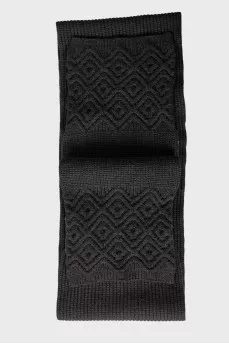 Charcoal merino wool scarf