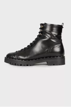 Studded leather boots