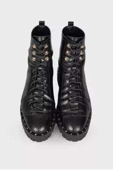 Studded leather boots