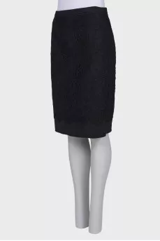 Wool skirt with lace and tag