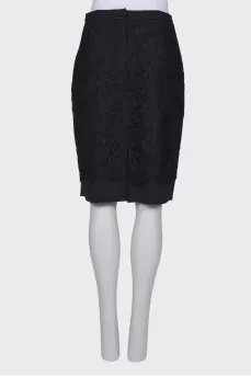 Wool skirt with lace and tag