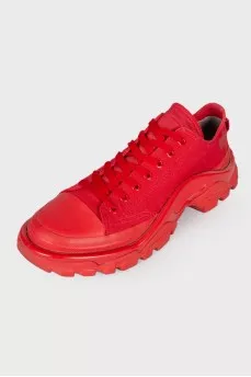 Men's red sneakers