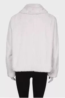 Cropped white coat