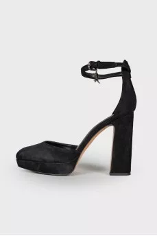 Suede high heels