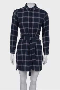 Plaid shirt dress
