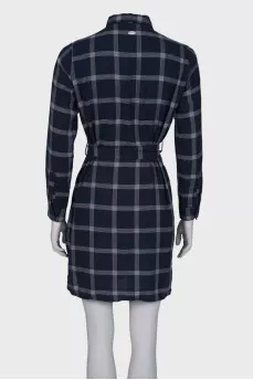 Plaid shirt dress